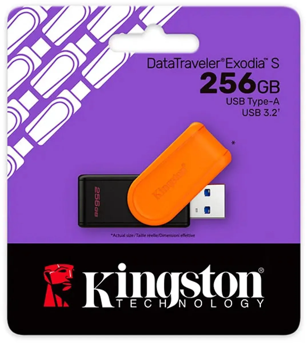 Kingston DataTraveler Exodia S DTXS/256GB USB-stick 256GB - Zwart/Orange - afbeelding 6 van 6