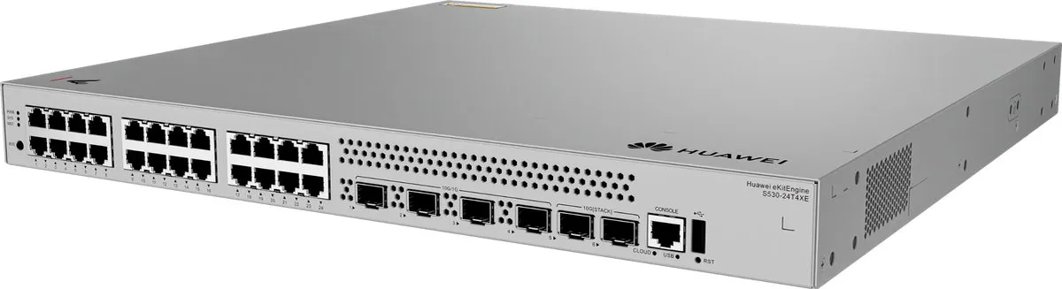 Huawei eKit S530-24T4XE Netwerkswitch - 24x PoE+ 4x SFP - L3 Managed - Grijs