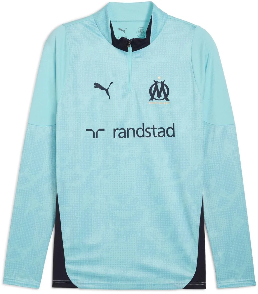 PUMA Trainingshals 1/4 Rits OM 2025/26 - M - Geel/Blauw