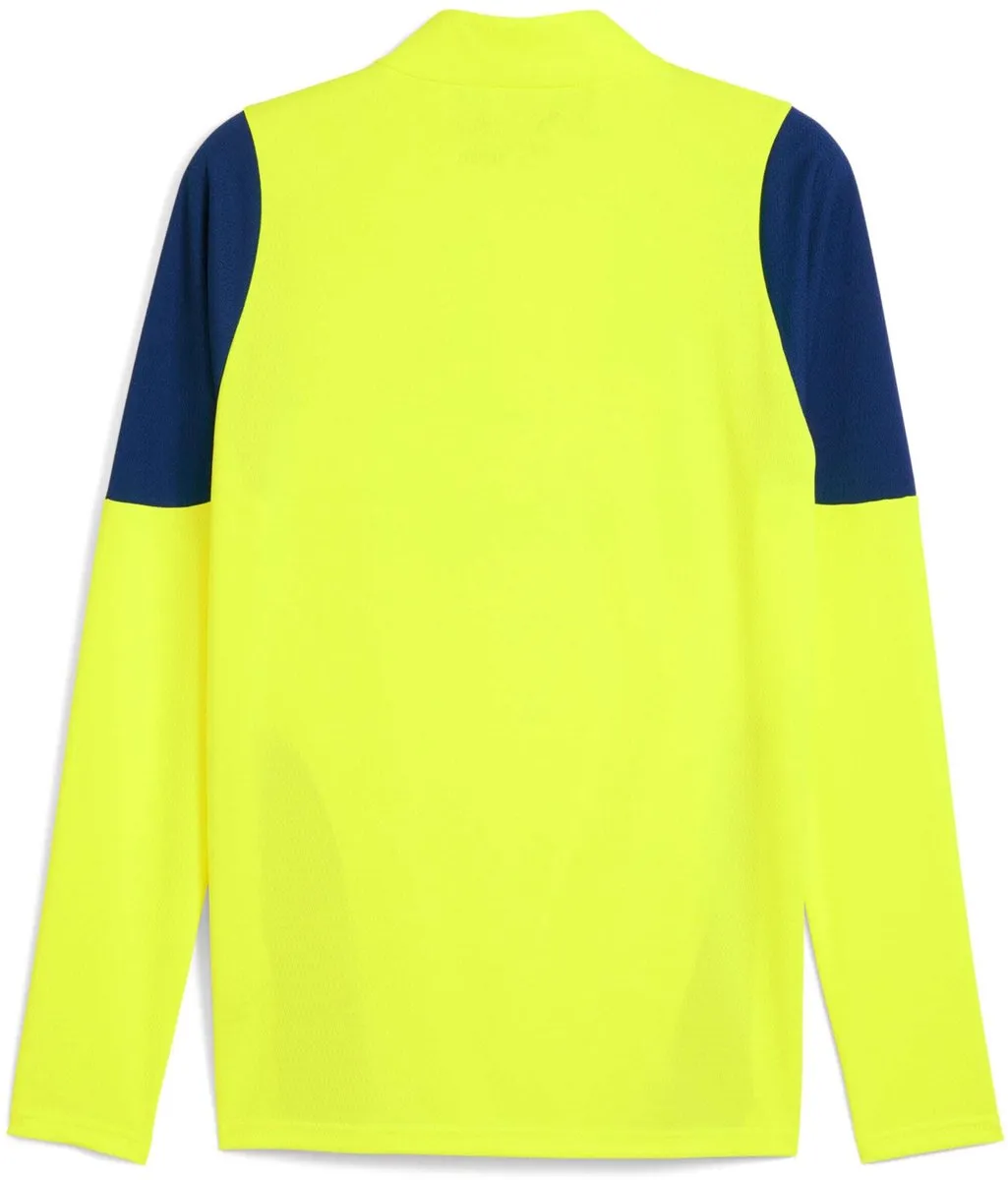 PUMA Trainingshals 1/4 Rits OM 2025/26 - M - Geel/Blauw