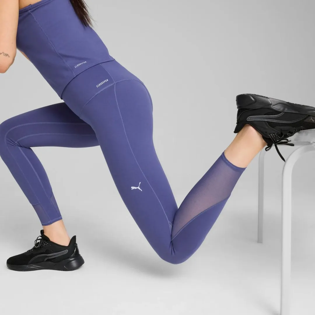 PUMA Cloudspun Soft Mesh High Waist 7/8 Tight - Maat L - Blauw