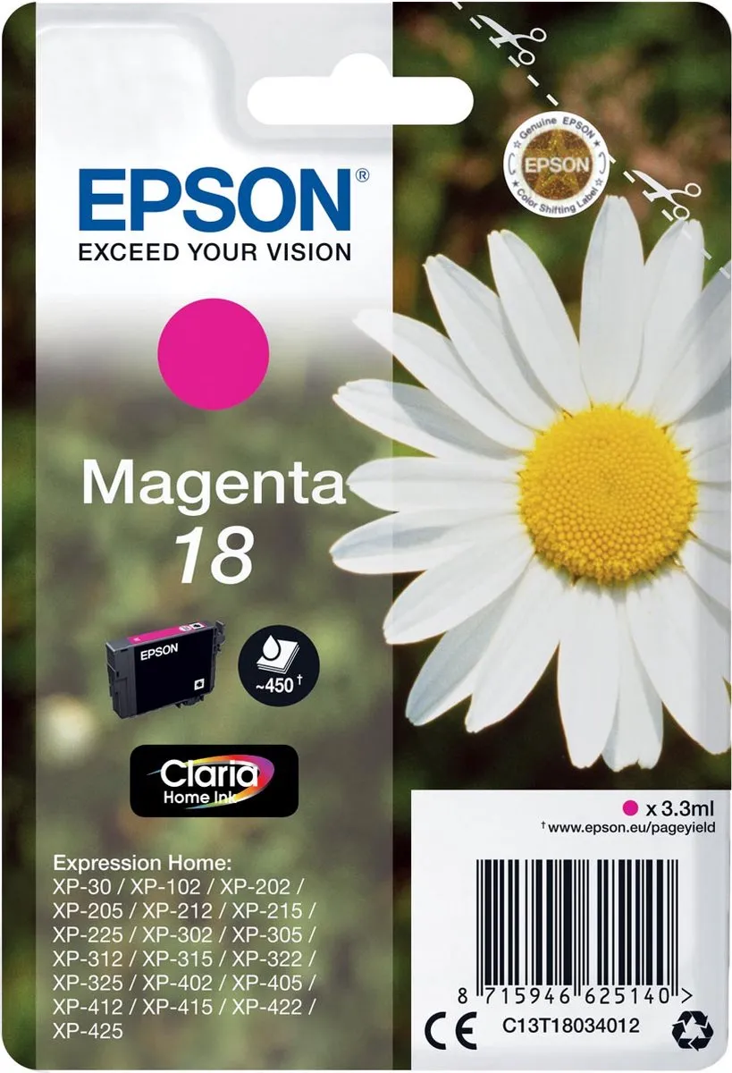 Epson T1292 C13T12924011 Cyaan Inktcartridge - 7ml