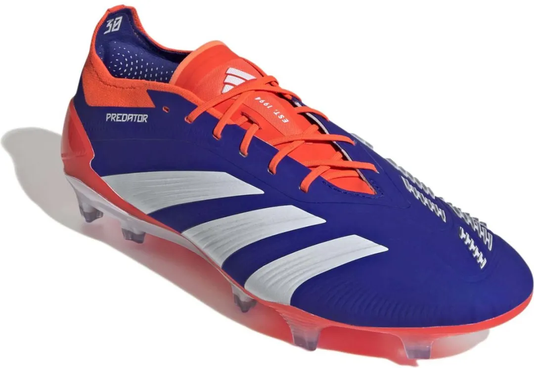 Adidas Predator Elite FG Voetbalschoenen Heren 43 1/3 - Blauw/Wit/Rood