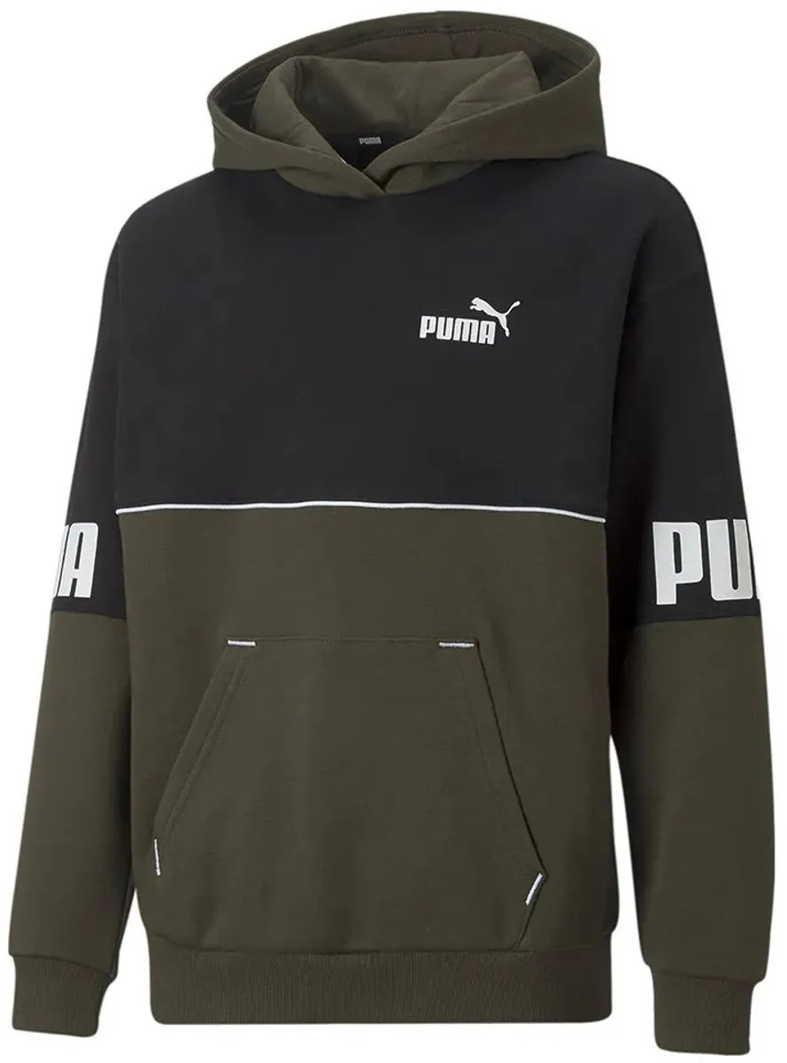 PUMA Power Colorblock Fl Sweatshirt - 3-4 jaar - Groen