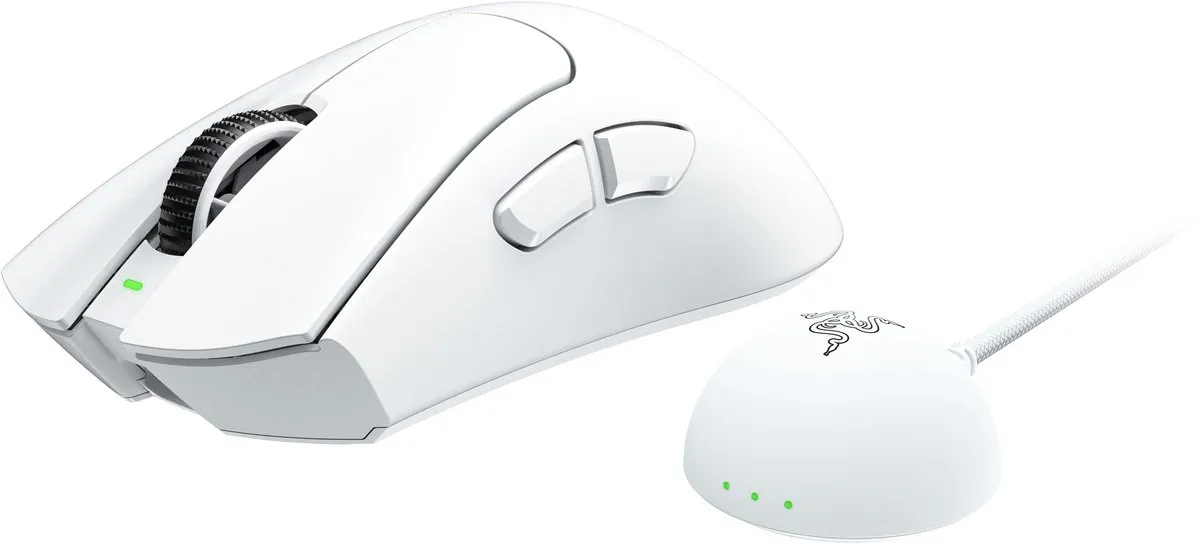 Razer DeathAdder V4 Pro RZ01-05330200-R3G1 Draadloze Gaming Muis - 45.000 DPI - Wit