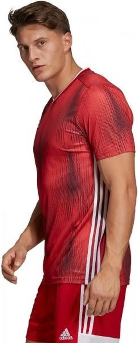 adidas Sportshirt DP3531 - Maat L - Rood/Wit