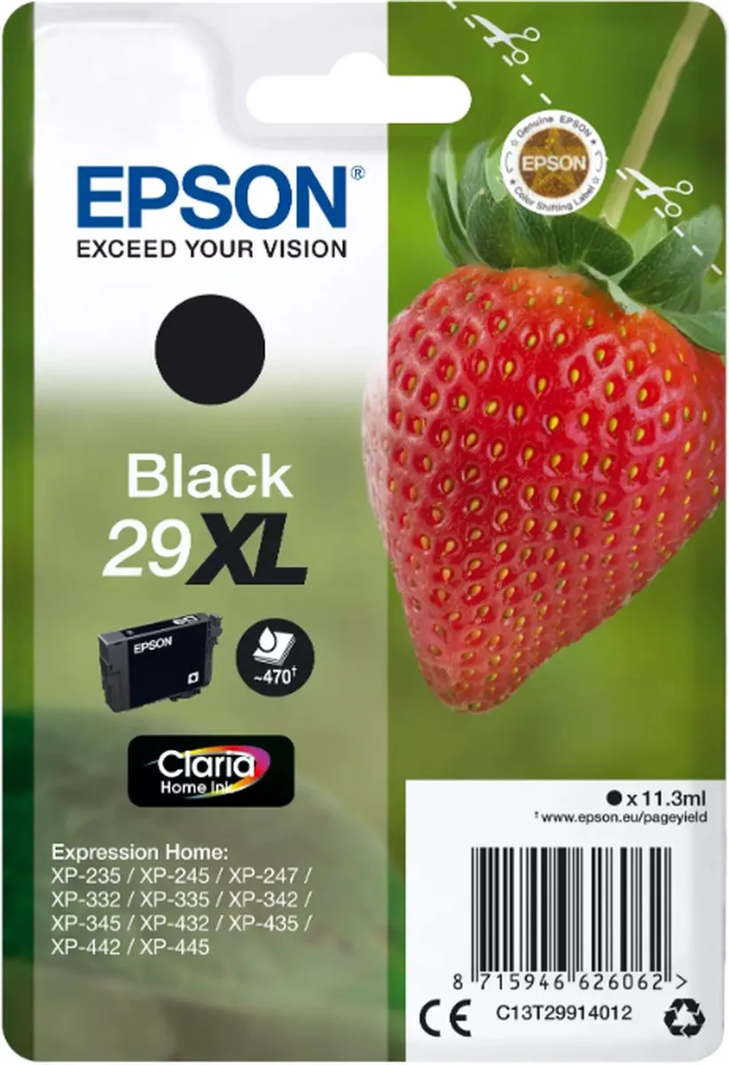 Epson 29XL Multipak Inktcartridges - 2x Zwart, Cyaan, Magenta, Geel