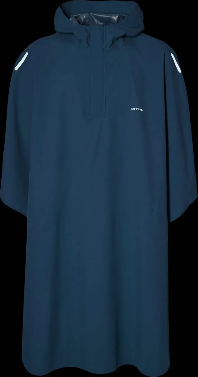 Basil Hoga Regenponcho Unisex - Blauw