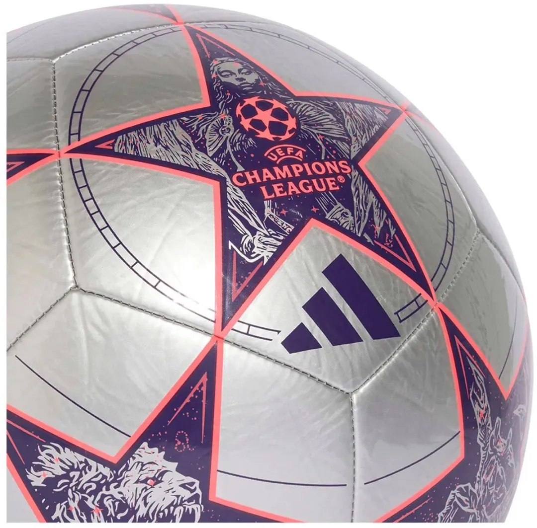 Adidas UCL Club 25/26 Voetbal - Maat 3 - Zilver/Dark Purple