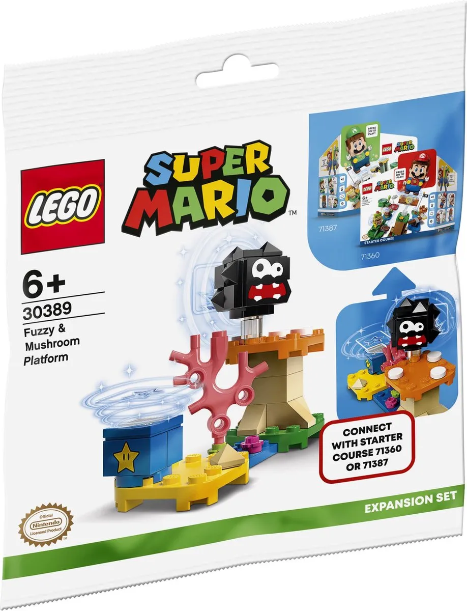 LEGO Super Mario 30389 Fuzzy en Paddenstoelplatform