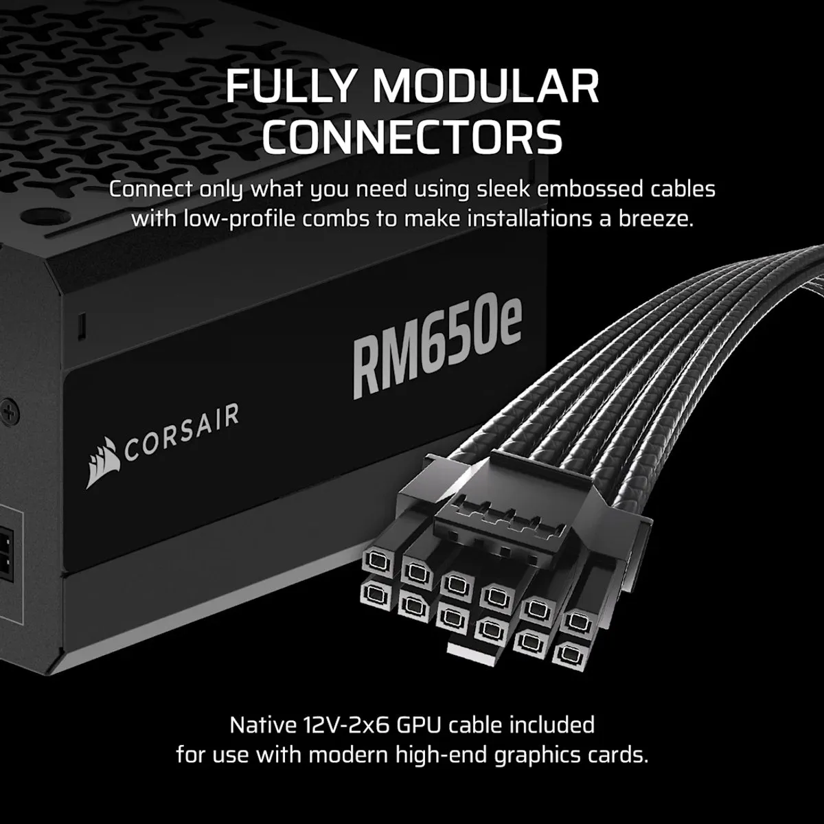 Corsair RM650e CP-9020302-EU Interne Voeding 650W - Modulair - Zwart
