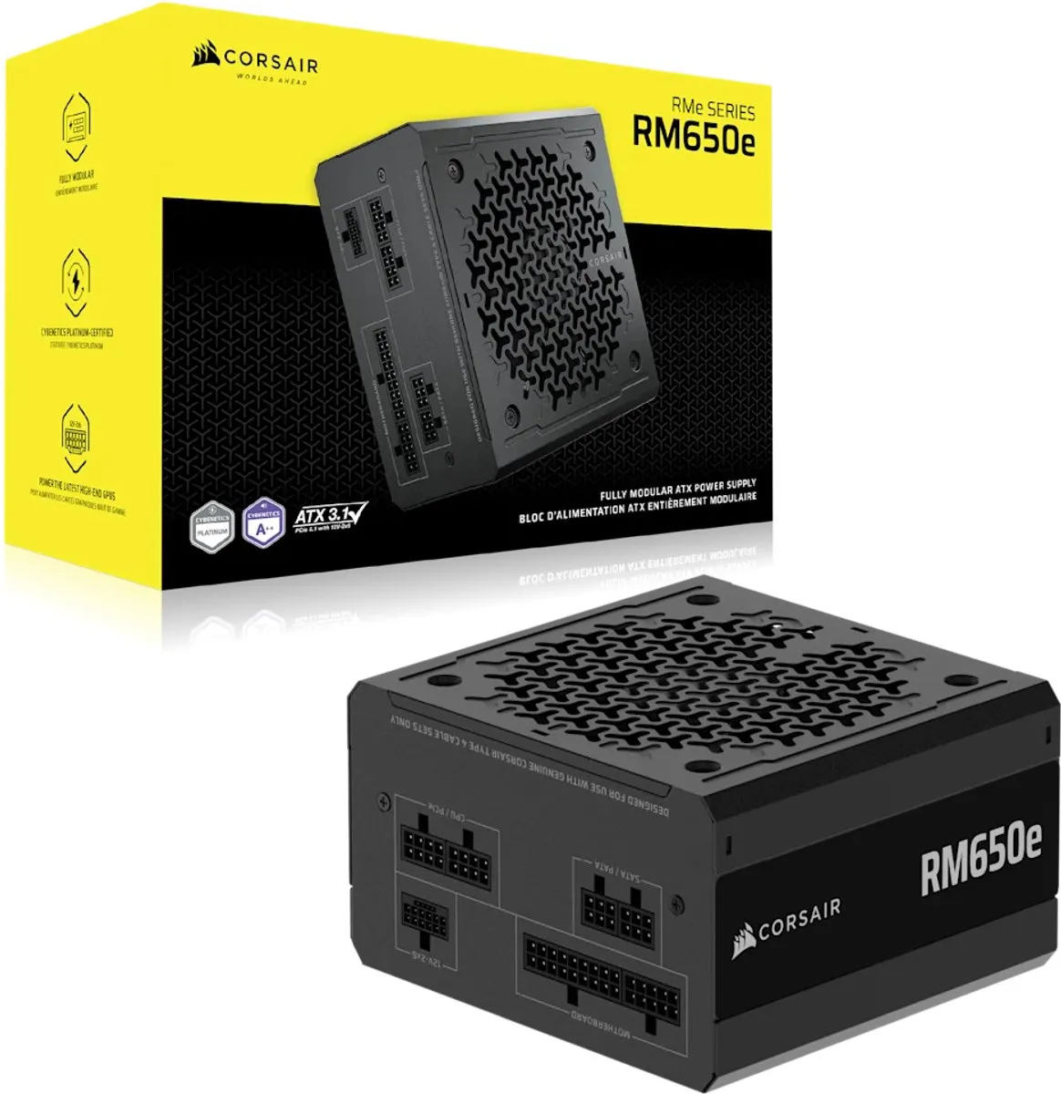 Corsair RM650e CP-9020302-EU Interne Voeding 650W - Modulair - Zwart