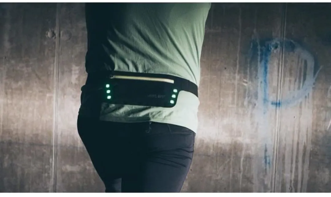 Schildkröt Wheel Bee Running Riem - LED-verlicht - Zwart