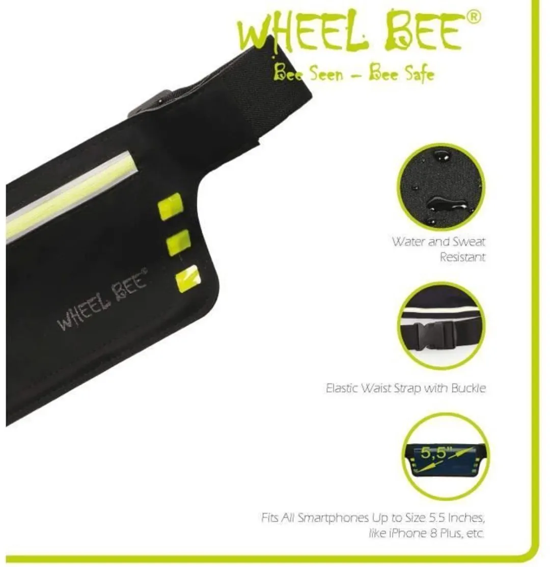 Schildkröt Wheel Bee Running Riem - LED-verlicht - Zwart