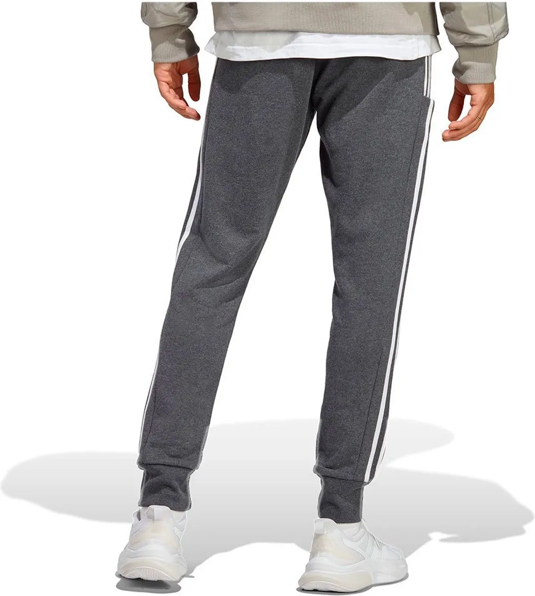 adidas Essentials French Terry Joggingbroek Heren S - donkergrijs/wit