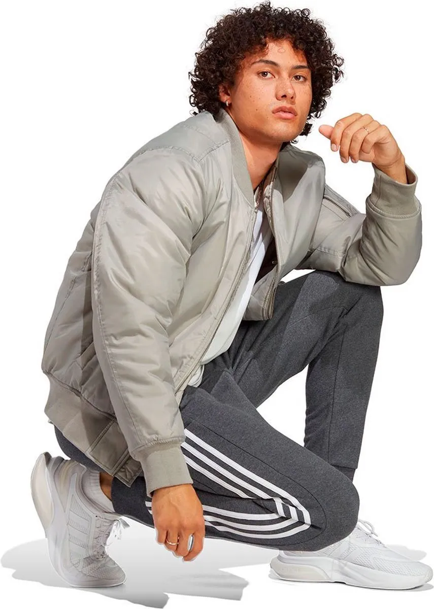 adidas Essentials French Terry Joggingbroek Heren S - donkergrijs/wit