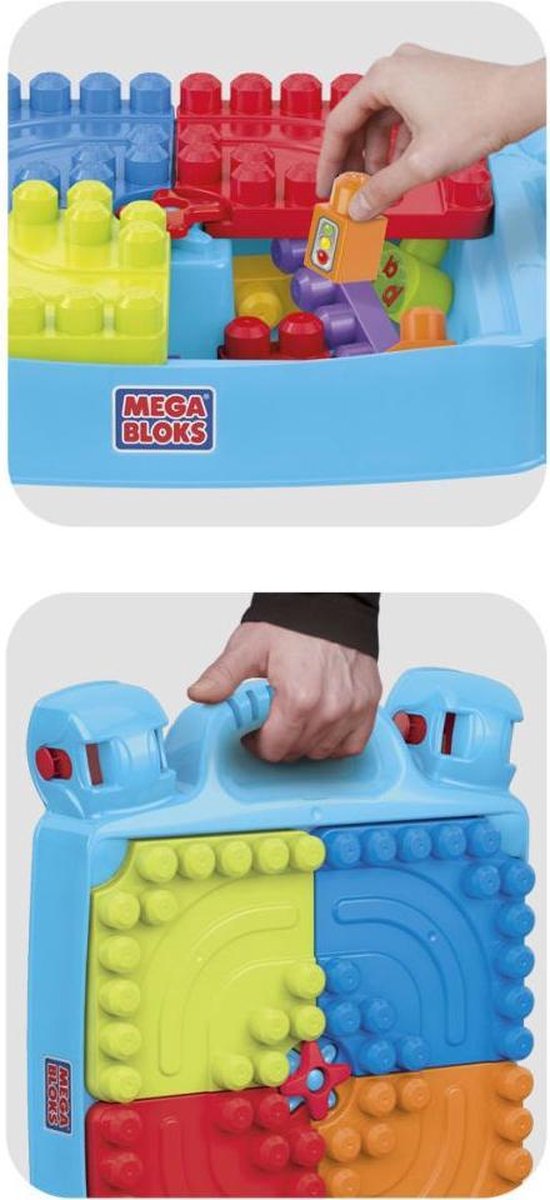 Mega Bloks First Builders Speel- en Leertafel - Constructiespeelgoed voor 1-5 jaar