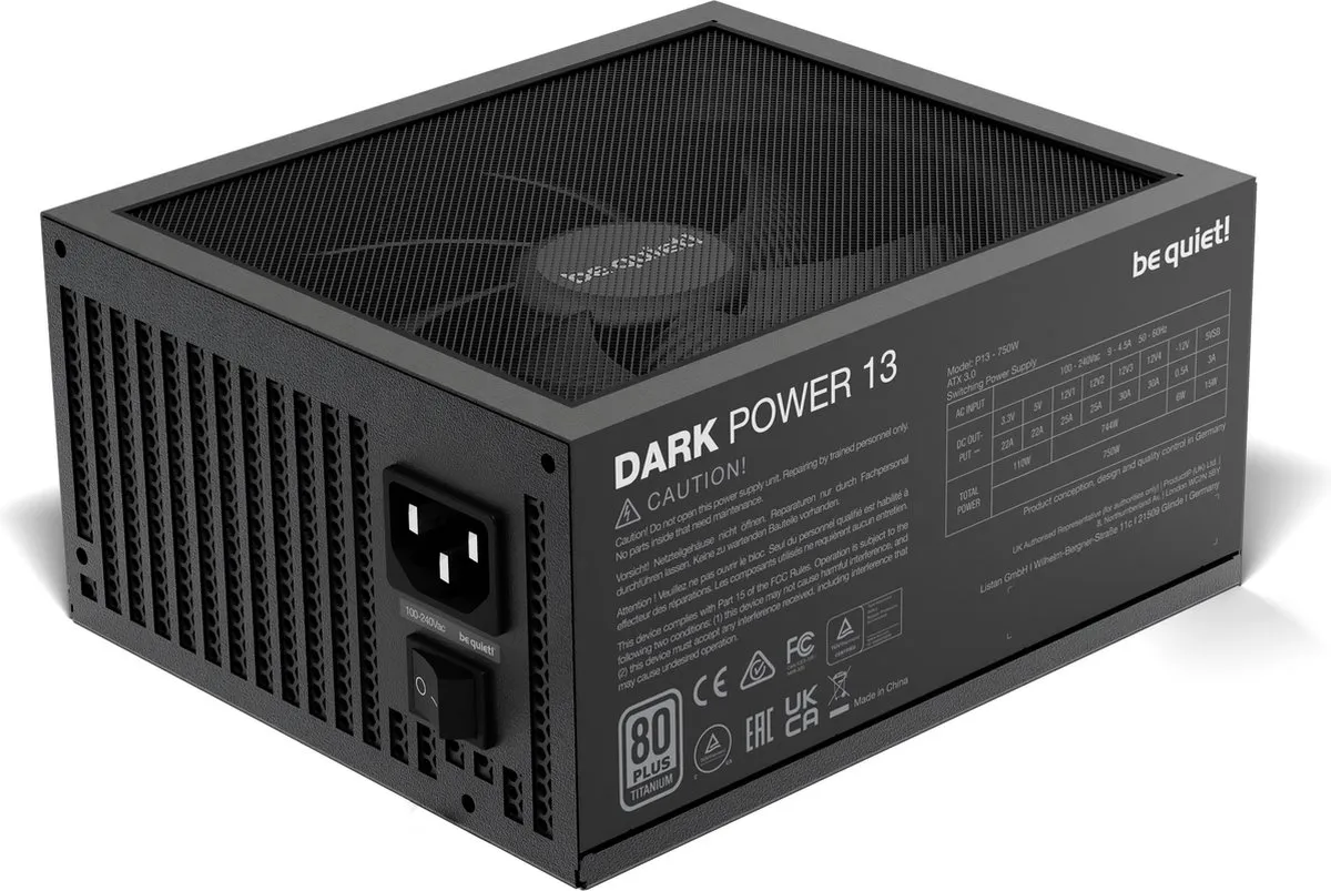 be quiet! Dark Power 13 750W ATX Voeding - Zwart