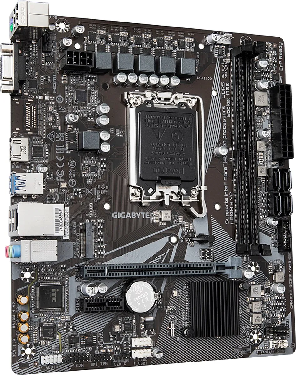 Gigabyte H610M H V2 Moederbord - Micro-ATX - Intel H610