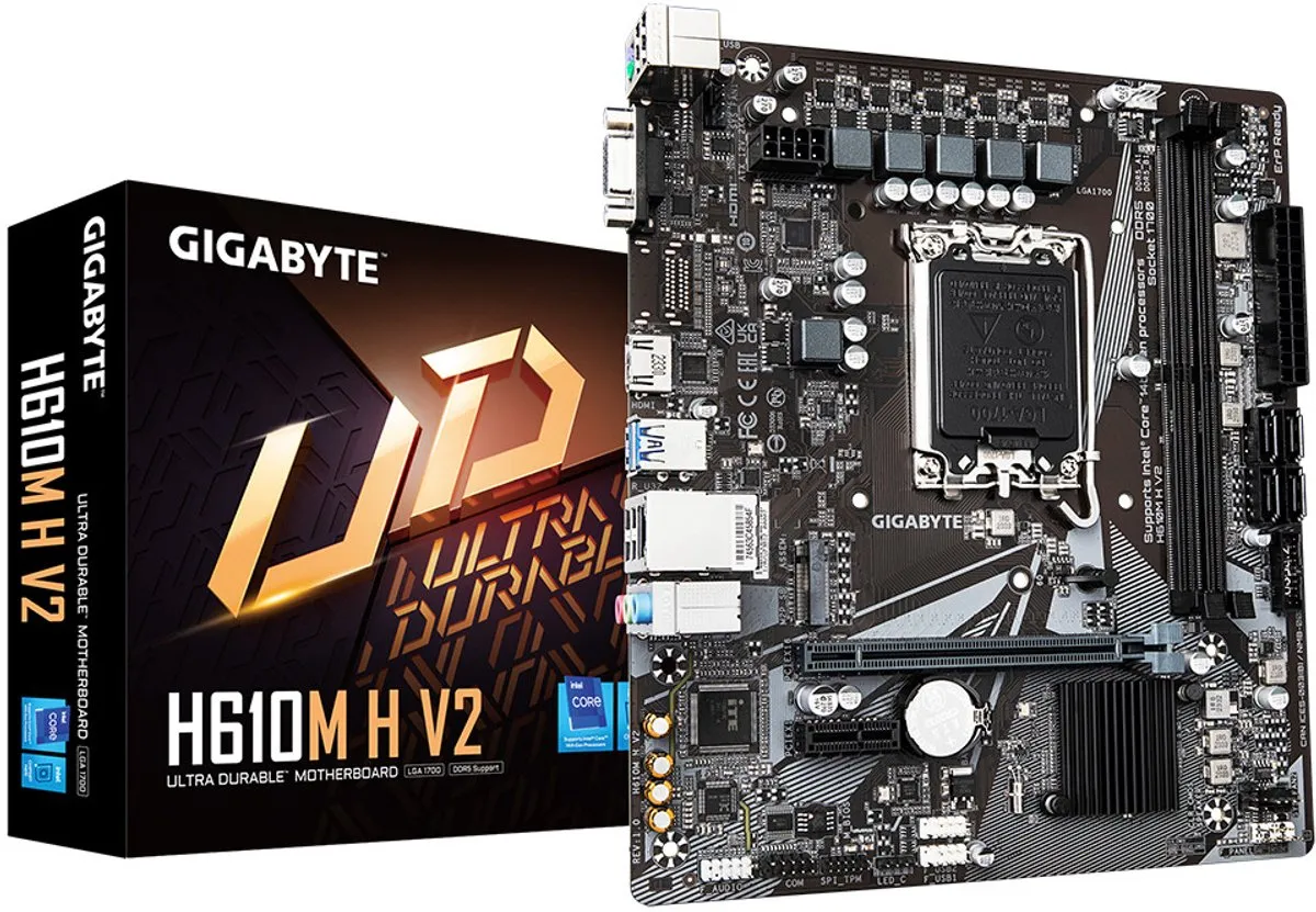 Gigabyte H610M H V2 Moederbord - Micro-ATX - Intel H610