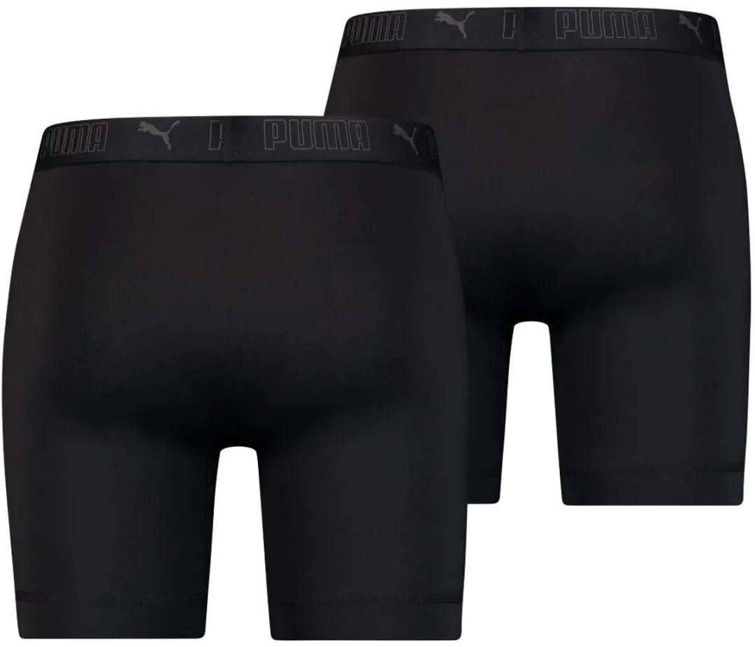 PUMA Sport Boxershorts Long - Zwart - 6 Stuks
