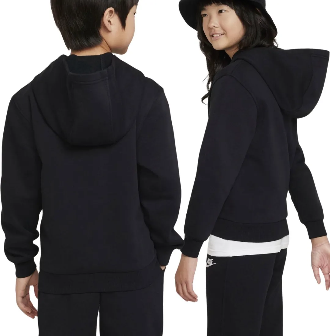 Nike NSW Club FLC HDY Unisex Sporttrui FD3000-010 - Maat L - Zwart/Wit