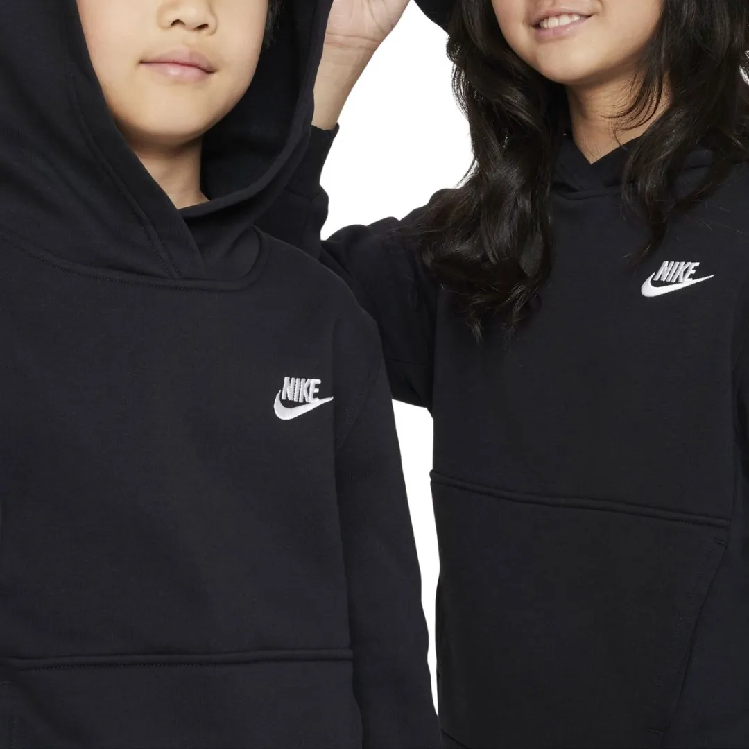 Nike NSW Club FLC HDY Unisex Sporttrui FD3000-010 - Maat L - Zwart/Wit