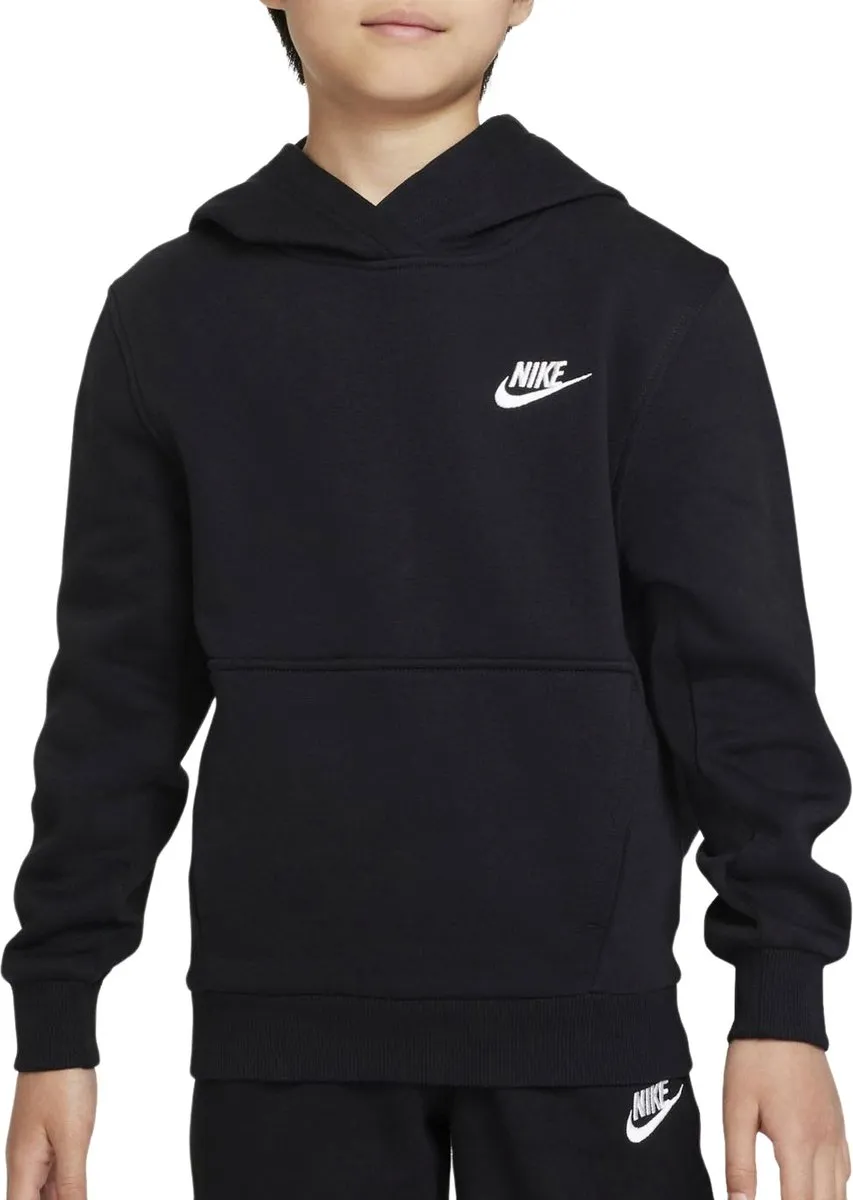 Nike NSW Club FLC HDY Unisex Sporttrui FD3000-010 - Maat L - Zwart/Wit