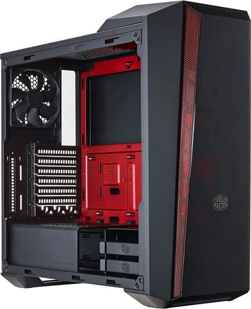 Cooler Master MasterBox 5t Midi Tower - Zwart/Rood