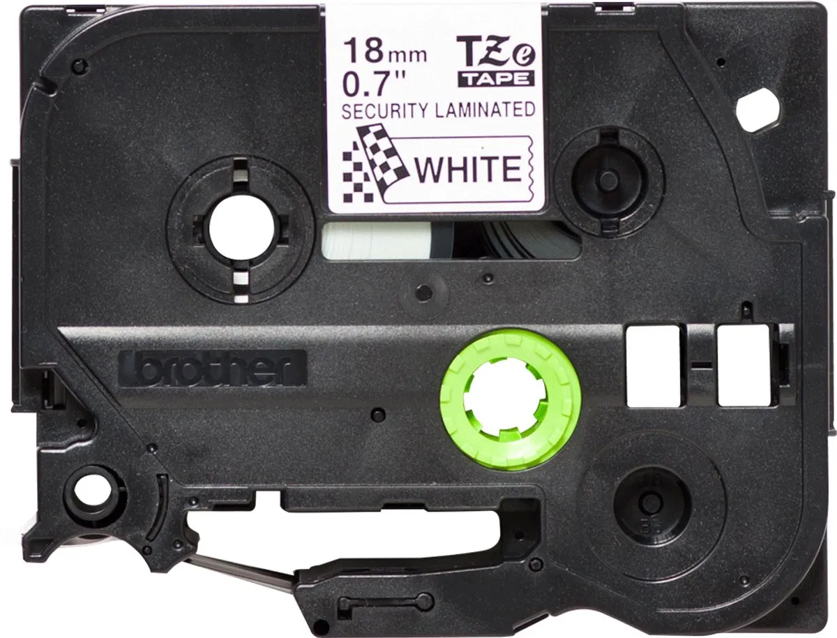 Brother TZ-SE4 Securitytape 18mm - 8m - Zwart op wit