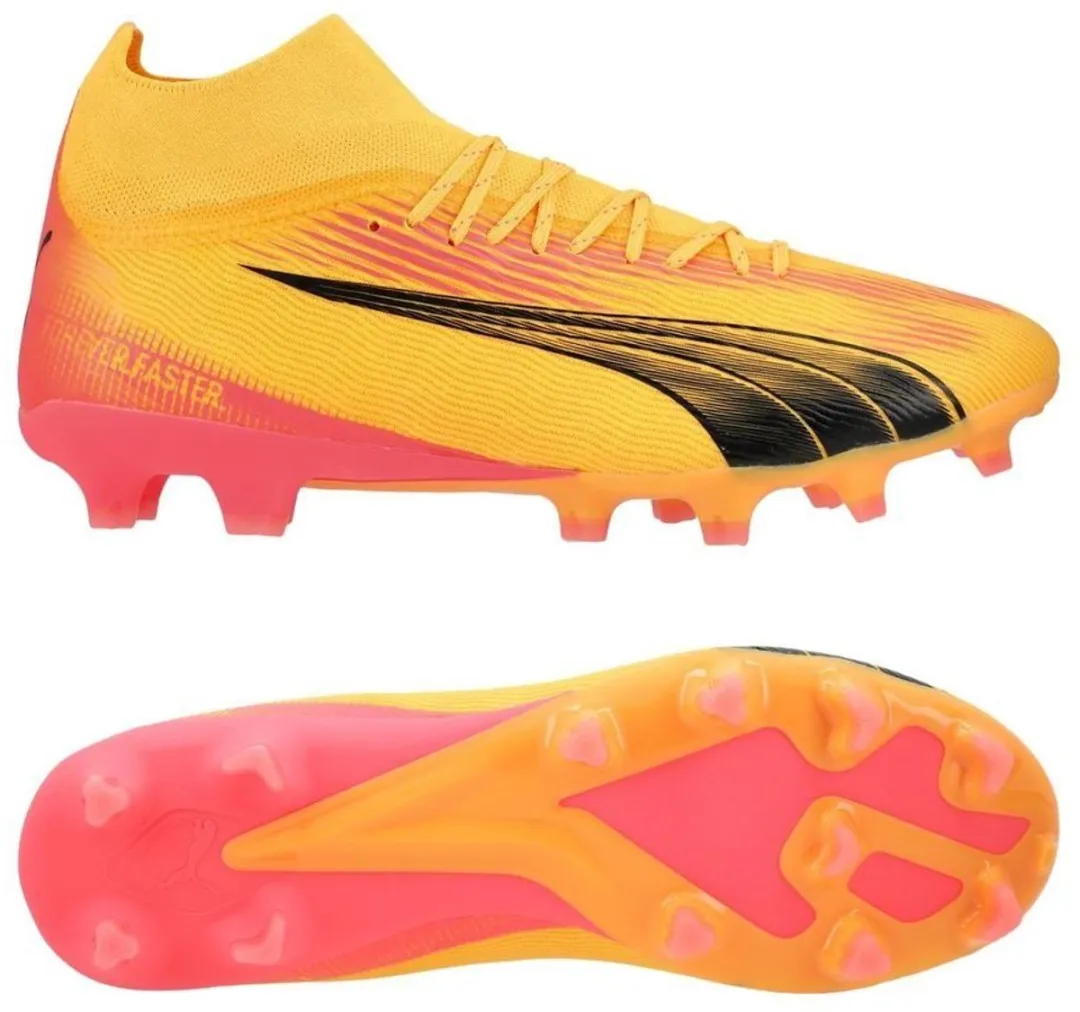 PUMA Ultra Pro FG Voetbalschoenen 44 - Sun Stream/Black/Sunset Glow