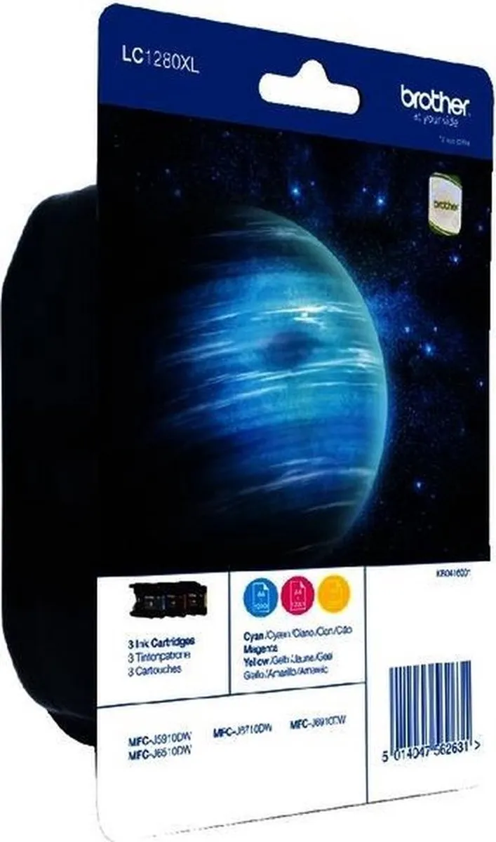 Brother LC-1280XLRBWBP Inktcartridge - 3-kleuren 22ml