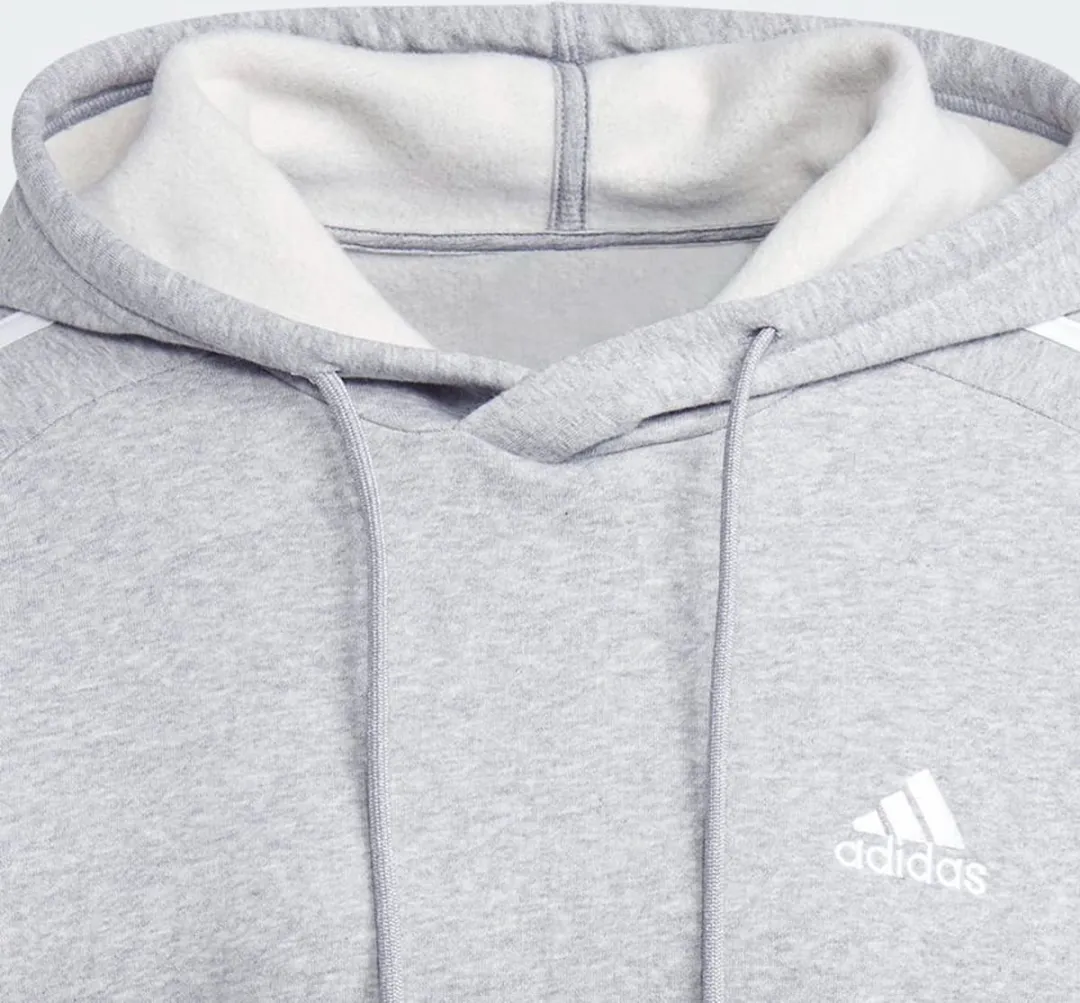 adidas Essentials Fleece 3-Stripes Hoodie - Grijs L