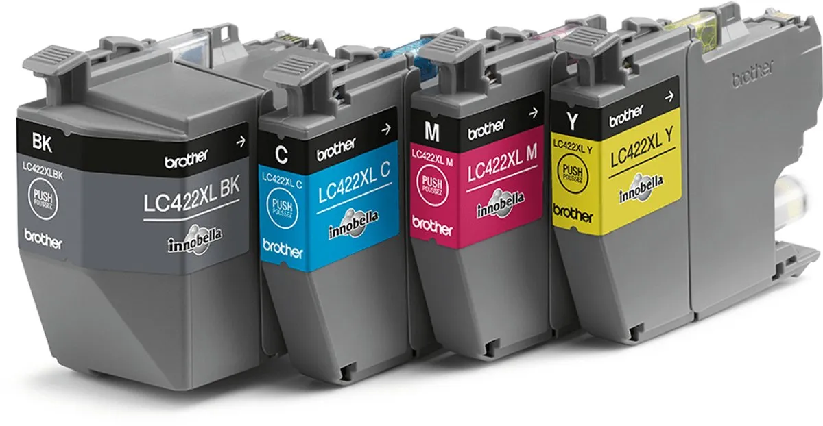 Brother LC-422XLVAL Cartridges - 4 Stuks (Zwart/Cyaan/Magenta/Geel)