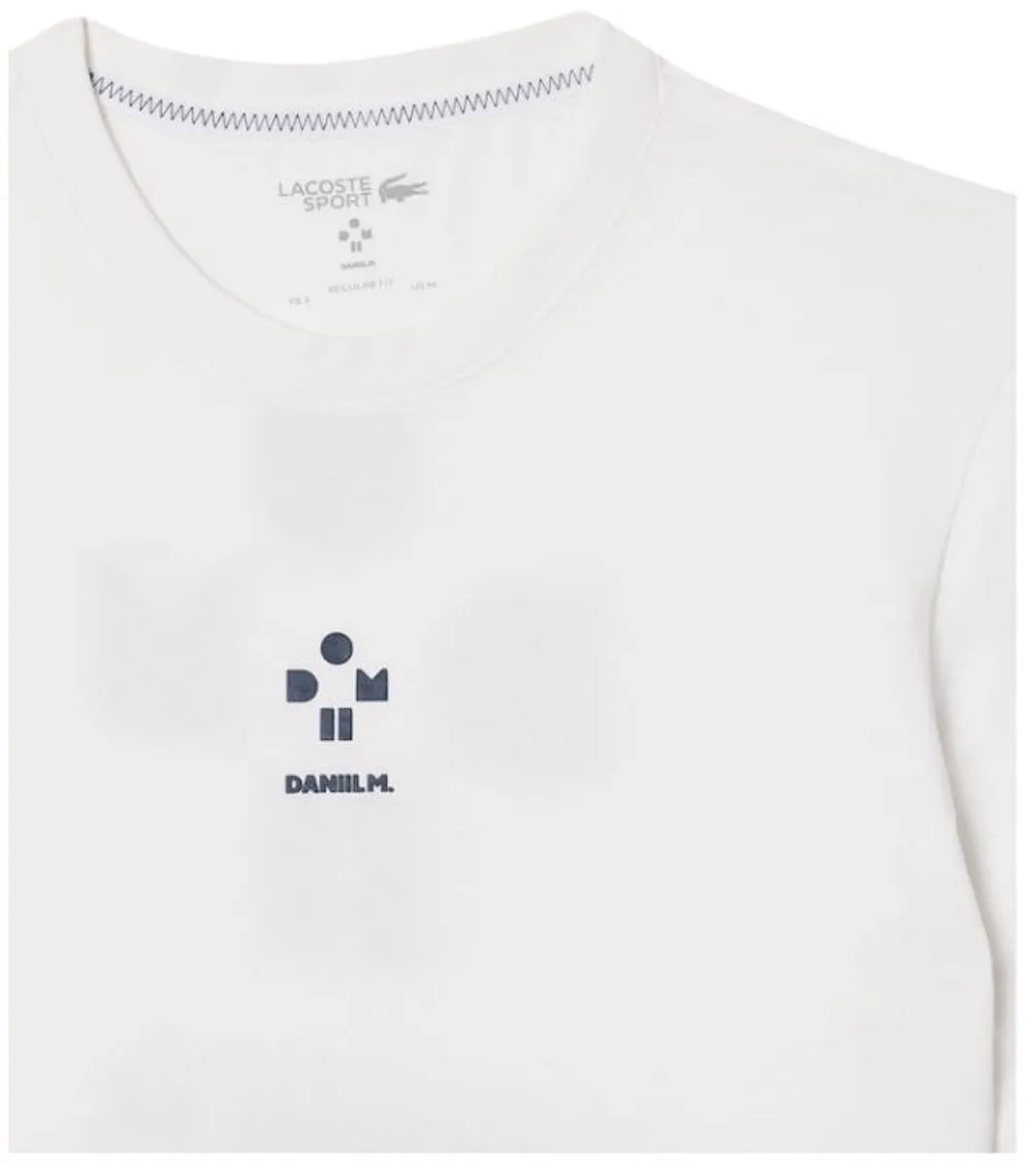 Lacoste Sport Danill Medvedev T-shirt M - Wit - afbeelding 6 van 6