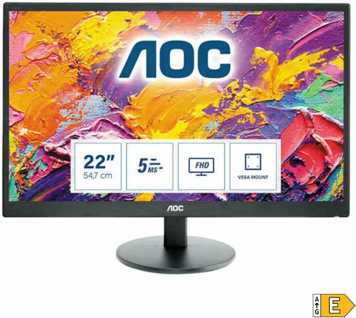 AOC E2270SWN Monitor - 22" - USB 3.1