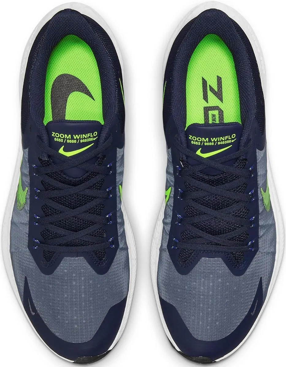 Nike Zoom Winflo CW3419-401 Hardloopschoenen - 42+ - Midnight Navy/Volt