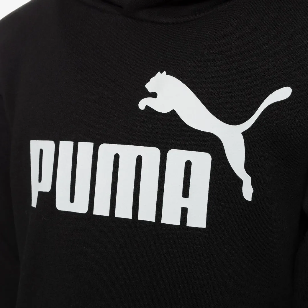 PUMA Essential Big Logo Hoodie FL B - Zwart - Maat 140