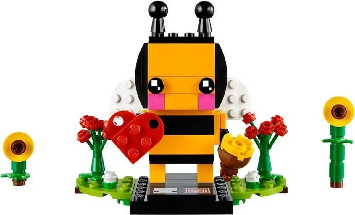 LEGO BrickHeadz Valentijnsbij 40270 - 140 Stukken - Geel/Zwart