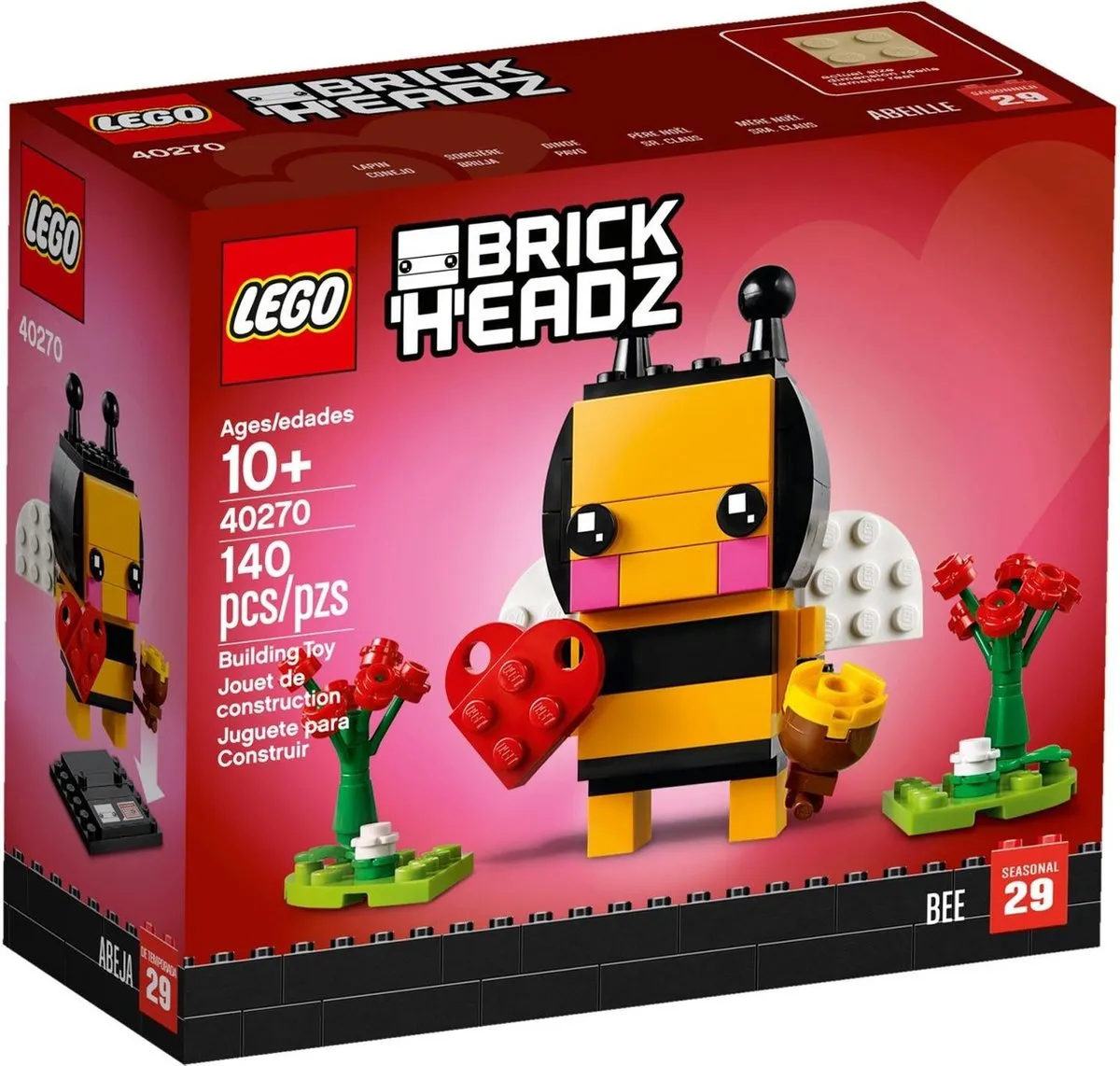LEGO BrickHeadz Valentijnsbij 40270 - 140 Stukken - Geel/Zwart