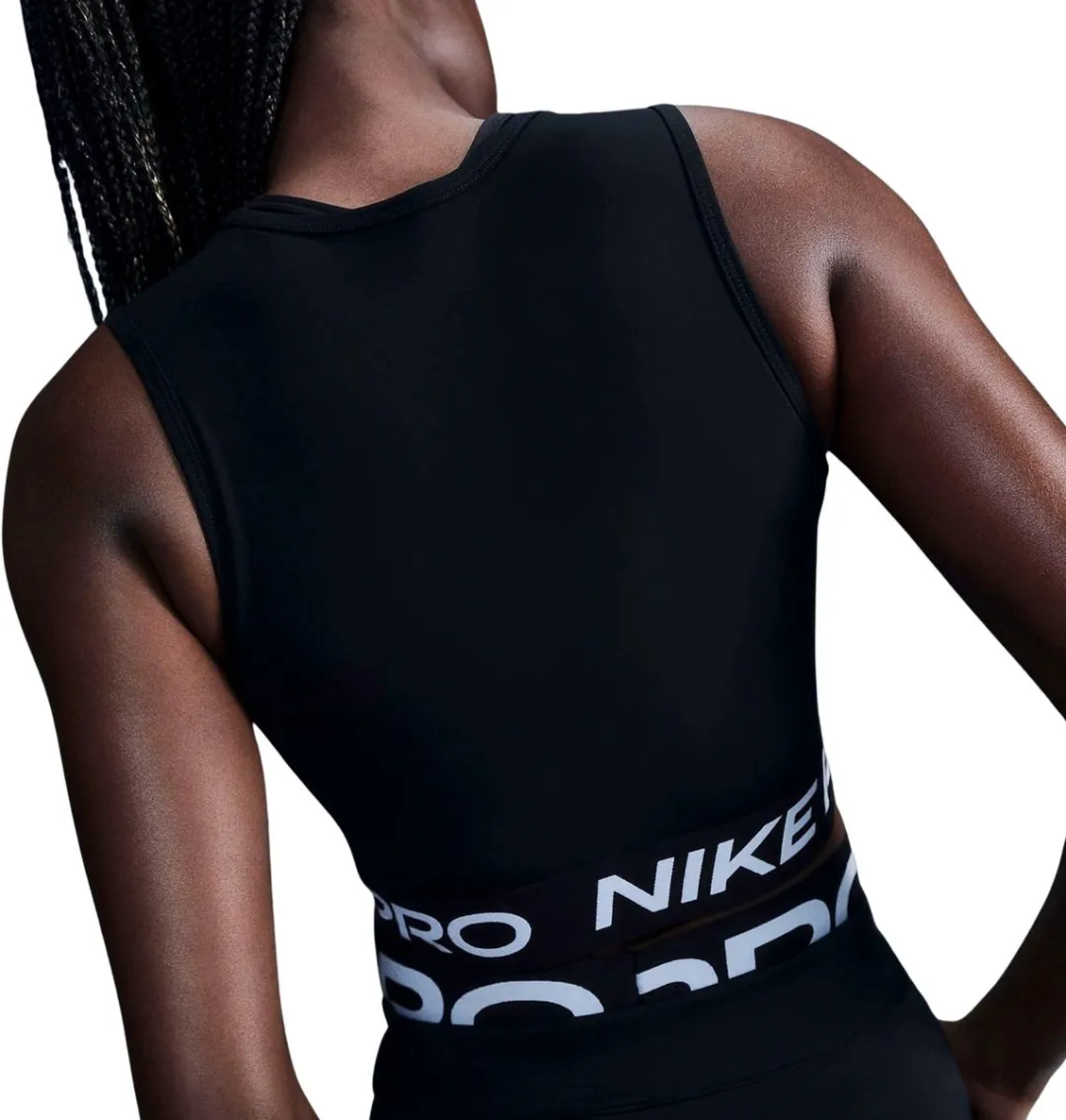 Nike Pro Dri-FIT 365 Cropped Tanktop - Maat S - Zwart/Wit