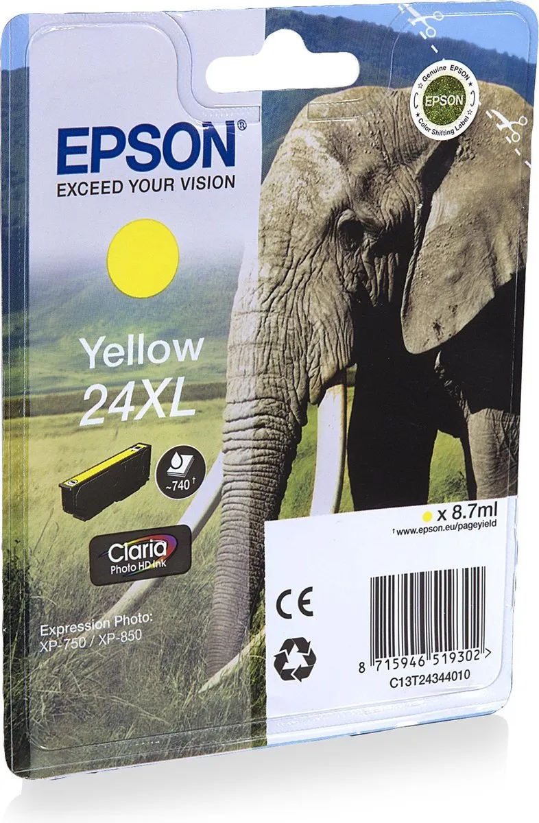Epson 24XL Geel Inktcartridge C13T24344010