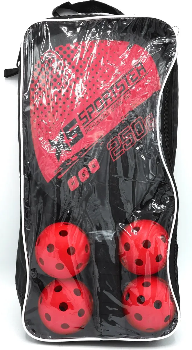 Jonotoys Tennis Set Hout - 2 Rackets + 4 Ballen - Allround