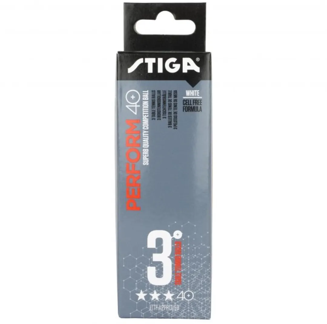 Stiga Perform Abs Tafeltennisballen - 3 Stuks Wit