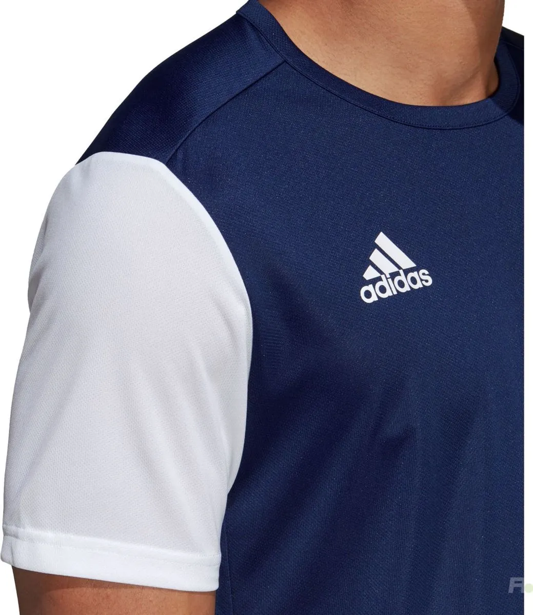 adidas Estro 19 Sportshirt S - Donkerblauw/Wit