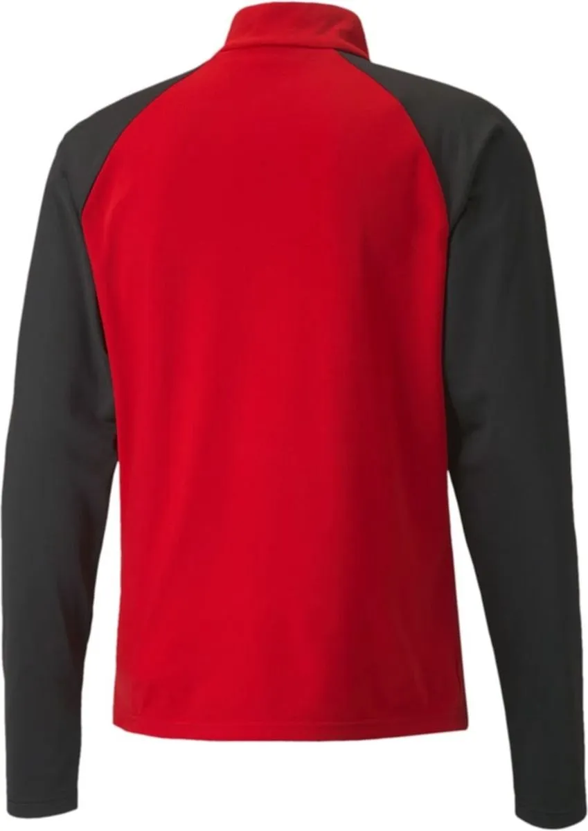 PUMA TeamLIGA 1/4 Zip Trainingssweater Junior 140 - Zwart/Rood