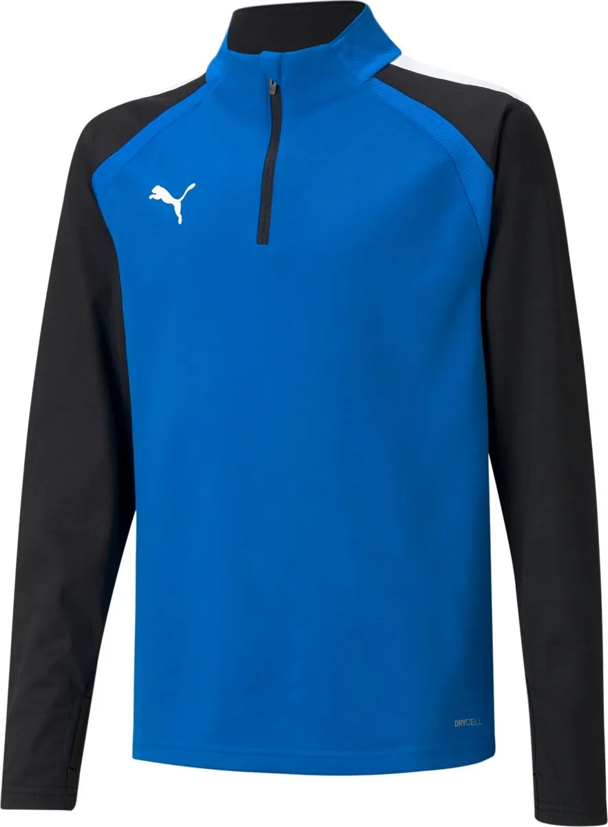 PUMA TeamLIGA 1/4 Zip Trainingssweater Junior 140 - Zwart/Rood