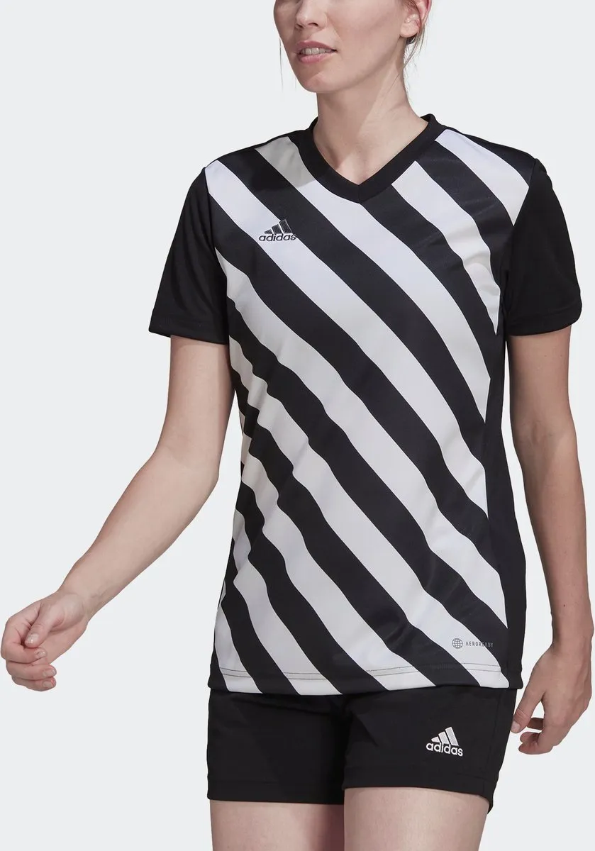 adidas Performance Entrada 22 Graphic Voetbalshirt Dames - Zwart - 2XS