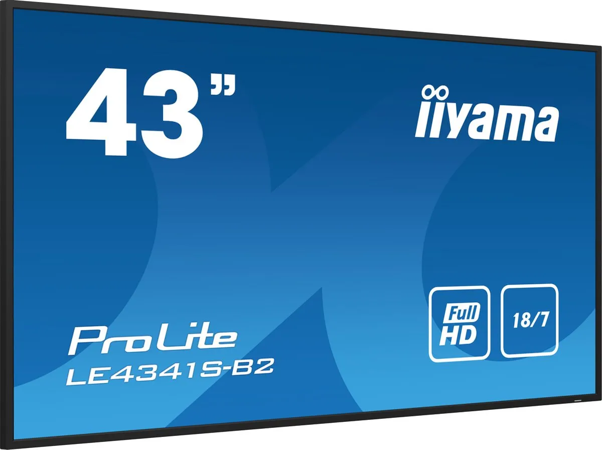 iiyama ProLite LE4341S-B2 43 Inch IPS Monitor - Full HD - Zwart - afbeelding 6 van 6