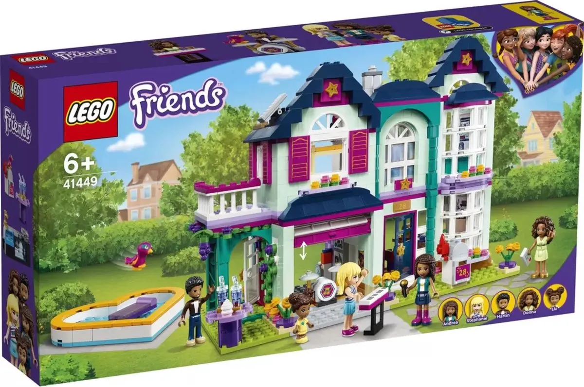 LEGO Friends Andrea's Familiehuis 41449 - 564 Stukken - Multicolor